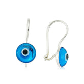 Silver Dangle Evil Eye Earring